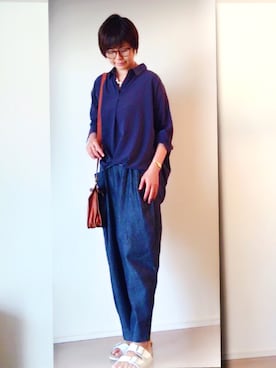 Q太郎さん（レディース・161cm）の春コーディネート