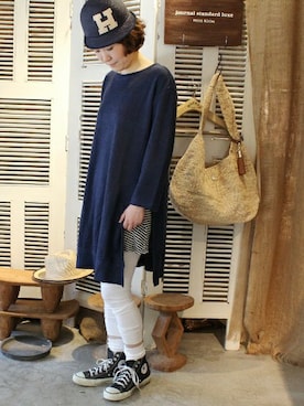 「JOURNAL STANDARD LUXE（ジャーナルスタンダード　ラックス）のアイテム（チュニック）」を使った、JOURNAL STANDARD LUXE 渋谷店さん（レディース・158cm）の春コーディネート