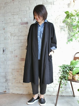 「ロングカーディガン」｜JOURNAL STANDARD LUXE 渋谷店さん（レディース・160cm）の秋コーディネート