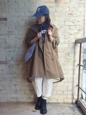 「JOURNAL STANDARD LUXE（ジャーナルスタンダード　ラックス）のアイテム（トレンチコート）」を使った、JOURNAL STANDARD LUXE 渋谷店さん（レディース・158cm）の冬コーディネート