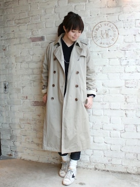 「JOURNAL STANDARD LUXE（ジャーナルスタンダード　ラックス）のアイテム（トレンチコート）」を使った、JOURNAL STANDARD LUXE 渋谷店さん（レディース・158cm）の冬コーディネート