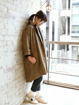 「JOURNAL STANDARD LUXE（ジャーナルスタンダード　ラックス）のアイテム（トレンチコート）」を使った、JOURNAL STANDARD LUXE 渋谷店さん（レディース・158cm）の冬コーディネート