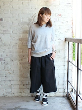 「JOURNAL STANDARD LUXE（ジャーナルスタンダード　ラックス）のアイテム（スウェット）」を使った、JOURNAL STANDARD LUXE 渋谷店さん（レディース・155cm）の春コーディネート