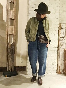 「JOURNAL STANDARD LUXE（ジャーナルスタンダード　ラックス）のアイテム（ジャケット/アウター）」を使った、JOURNAL STANDARD LUXE 渋谷店さん（レディース・155cm）の冬コーディネート