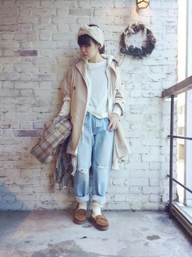 「JOURNAL STANDARD LUXE（ジャーナルスタンダード　ラックス）のアイテム（ジャケット/アウター）」を使った、JOURNAL STANDARD LUXE 渋谷店さん（レディース・158cm）の冬コーディネート