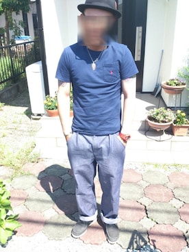 「ジャパンブルー」｜「アイテム（ブーツ）」を使った、marcosさん（メンズ・169cm）の夏コーディネート