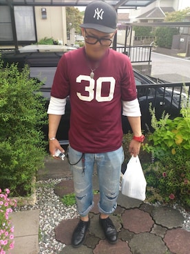 「ナンバリングT」｜marcosさん（メンズ・169cm・20代）の夏コーディネート