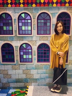 「TOKYO BOPPER（TOKYO BOPPER）のアイテム（その他シューズ、グレー系）」を使った、Caさん（レディース・165cm）の冬コーディネート