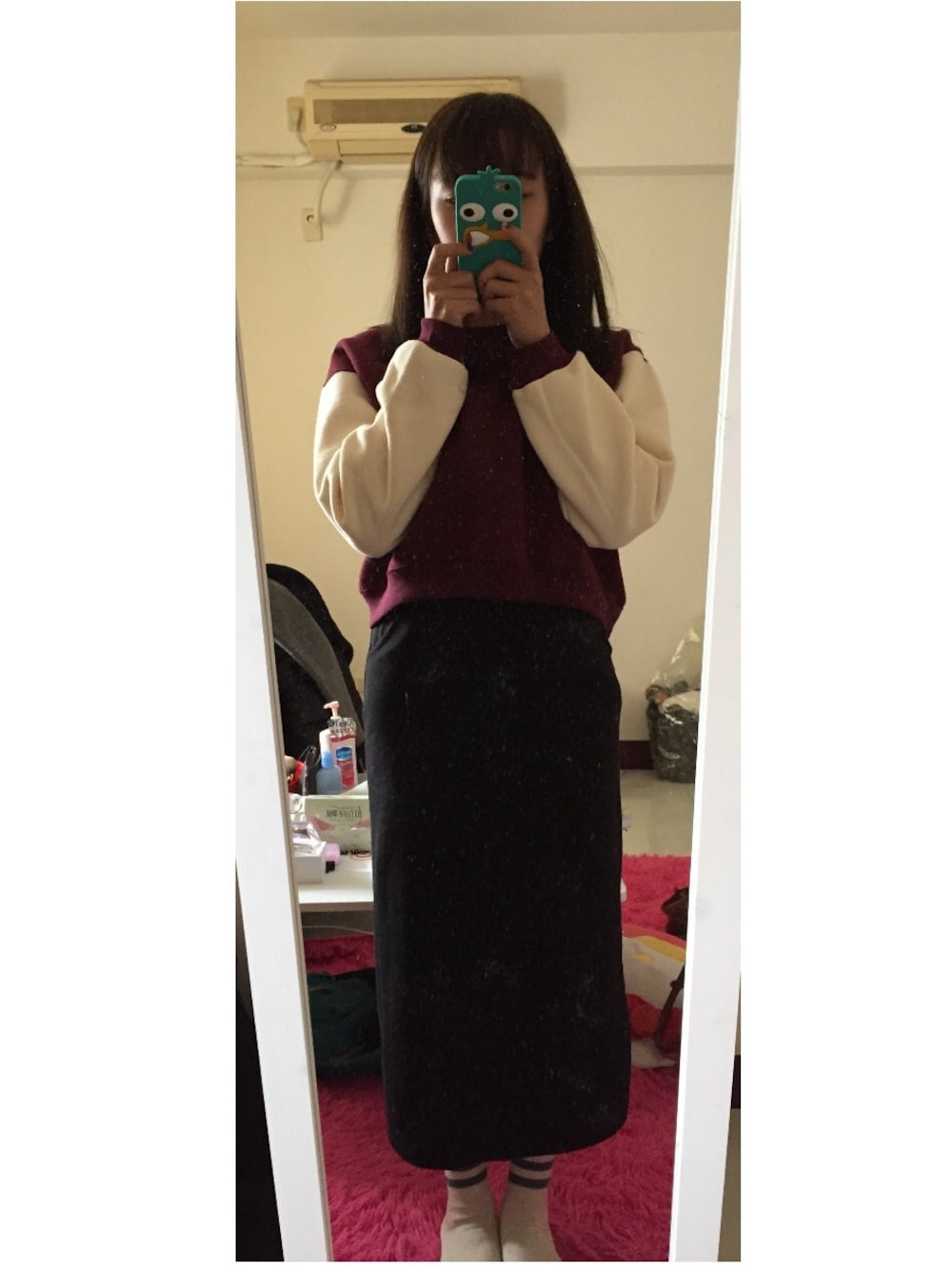 「LOVE HOLICのアイテム（Tシャツ/カットソー、その他）」を使った、Beryl.jiさん（レディース・152cm）の冬コーディネートの1枚目の写真