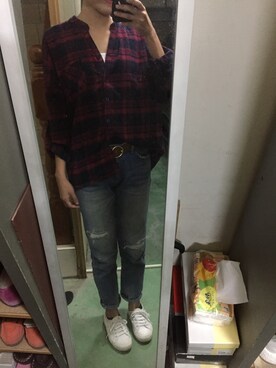 「Cover（-）のアイテム」を使った、Jiachi Zhangさん（レディース・163cm）の秋コーディネート