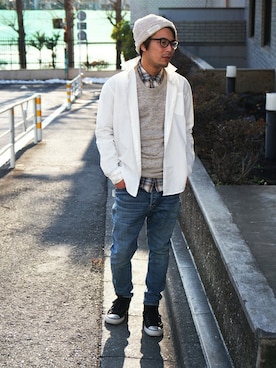 「goa（ゴア）のアイテム」を使った、goa本社STAFFさん（メンズ・176cm）の冬コーディネート