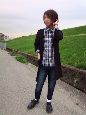 「Dr. Martens（ドクターマーチン）のDr.Martens (ドクターマーチン)/1461 3EYE GIBSON SHOES（その他シューズ）」を使った、うさん（メンズ・167cm）の春コーディネート