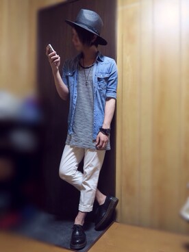 「Dr. Martens（ドクターマーチン）のDr.Martens (ドクターマーチン)/1461 3EYE GIBSON SHOES（その他シューズ）」を使った、うさん（メンズ・167cm）の春コーディネート