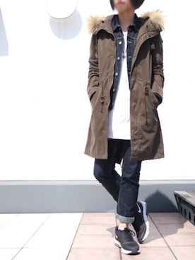 「Gジャン」｜「アイテム（モッズコート）」を使った、うさん（メンズ・167cm）の春コーディネート
