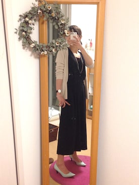 「アイテム（パンプス、ブルー系）」を使った、tomomoさん（レディース・157cm）の夏コーディネート