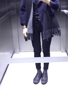 「Max Mara（マックスマーラ）のアイテム（その他アウター）」を使った、L i  f a n  s z eさん（レディース・166cm）の冬コーディネート