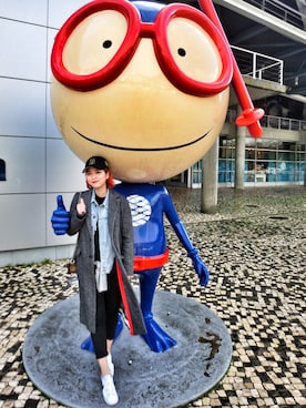 「アイテム（ピーコート）」を使った、twiggy晓华さん（レディース・170cm・30代）の冬コーディネート
