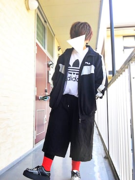 「FILA（フィラ）のアイテム（ブルゾン）」を使った、きらんさん（メンズ・162cm）の秋コーディネート