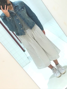 「stansmith」｜「アイテム（ジャケット/アウター）」を使った、RiNさん（レディース・165cm）の春コーディネート