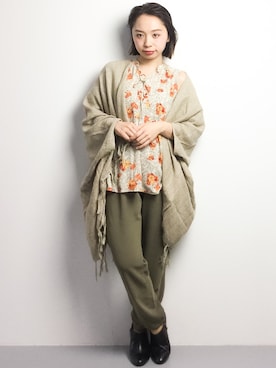 「チャイハネ（チャイハネ）のアイテム（カーディガン/ボレロ）」を使った、Rachelさん（レディース・149cm）の春コーディネート