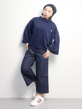 「UP START（アップスタート）のアイテム」を使った、Rachelさん（レディース・149cm）の春コーディネート