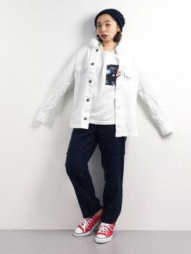 「mercibeaucoup,（メルシーボークー）のアイテム（ジャケット/アウター）」を使った、Rachelさん（レディース・149cm）の春コーディネート