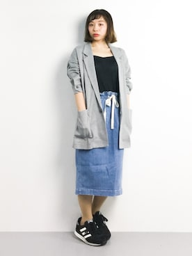 「note et silence （ノートエシロンス）のアイテム（ジャケット/アウター）」を使った、Rachelさん（レディース・149cm）の春コーディネート