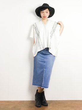 「ハットコーデ」｜Rachelさん（レディース・149cm）の春コーディネート