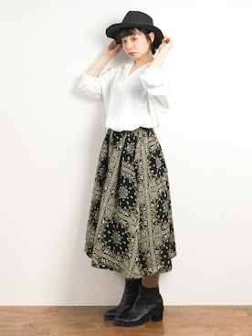 「ハットコーデ」｜Rachelさん（レディース・149cm）の春コーディネート