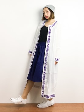 「ゆるゆる」｜「アイテム（その他アウター）」を使った、Rachelさん（レディース・149cm）の春コーディネート