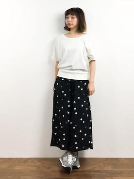 「SUPER HAKKA（スーパーハッカ）のアイテム（パンツ）」を使った、Rachelさん（レディース・149cm）の春コーディネート