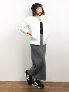 「AZUL by moussy（アズールバイマウジー）のアイテム（ブルゾン）」を使った、Rachelさん（レディース・149cm）の春コーディネート