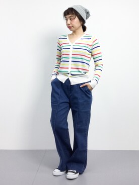 「Luz Llena (NEY)（ラズレナニー）のアイテム（パンツ）」を使った、Rachelさん（レディース・149cm）の春コーディネート