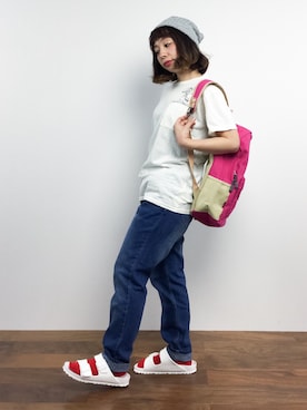 「Burner（バーナー）のアイテム」を使った、Rachelさん（レディース・149cm）の夏コーディネート