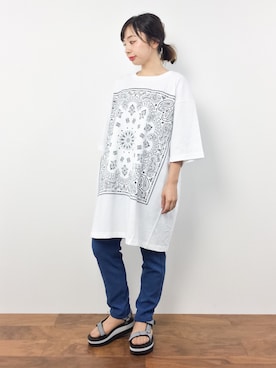 「Capelli（カペリ）のアイテム」を使った、Rachelさん（レディース・149cm）の夏コーディネート