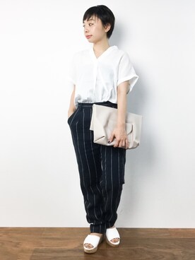 「goocy（グースィー）のアイテム」を使った、Rachelさん（レディース・149cm）の夏コーディネート