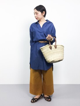 「URBAN RESEARCH Sonny Label（アーバンリサーチサニーレーベル）のアイテム（チュニック）」を使った、Rachelさん（レディース・149cm）の夏コーディネート