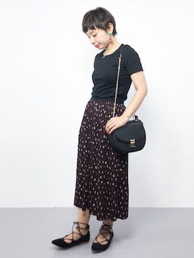 「FREAK'S STORE（フリークスストア）のサークルチョーカー（チョーカー）」を使った、Rachelさん（レディース・149cm）の夏コーディネート