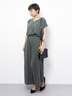 「URBAN RESEARCH ROSSO WOMEN（アーバンリサーチ　ロッソ）のアイテム（オールインワン・サロペット）」を使った、Rachelさん（レディース・149cm）の夏コーディネート