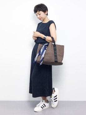 「RAY CASSIN（レイカズン）のアイテム（つなぎ/オールインワン）」を使った、Rachelさん（レディース・149cm）の夏コーディネート