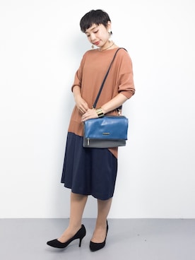 「PATTERN・fiona （パターンフィオナ）のアイテム（パンツ）」を使った、Rachelさん（レディース・149cm）の夏コーディネート