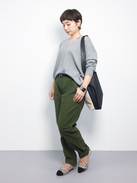 「titivate（ティティベイト）のアイテム（カーゴパンツ）」を使った、Rachelさん（レディース・149cm）の秋コーディネート