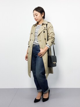 「JOURNAL STANDARD relume（ジャーナルスタンダード　レリューム）のアイテム（トレンチコート）」を使った、Rachelさん（レディース・149cm）の秋コーディネート