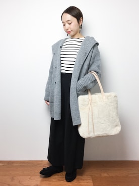 「coen（コーエン）のアイテム（ピーコート）」を使った、Rachelさん（レディース・150cm）の秋コーディネート
