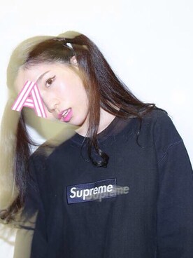 「撮影」｜「アイテム（スウェット）」を使った、aiさん（レディース・153cm）の春コーディネート
