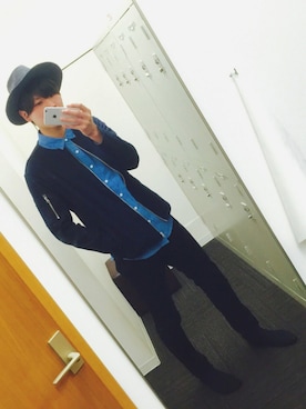 「マーチン」｜「アイテム（MA-1）」を使った、岡ちゃんさん（メンズ・181cm）の春コーディネート