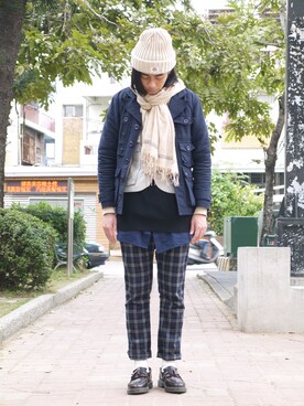 「MUJI」｜「アイテム（その他アウター）」を使った、唯家 Vegaさん（メンズ・177cm）の春コーディネート