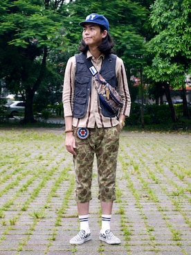 「ZALORA（-）のアイテム（その他）」を使った、唯家 Vegaさん（メンズ・177cm）の秋コーディネート
