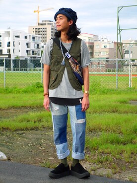 「ZALORA（-）のアイテム（その他）」を使った、唯家 Vegaさん（メンズ・177cm）の秋コーディネート