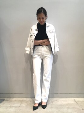 「EN ROUTE（アンルート）のアイテム（デニムジャケット）」を使った、M.Kimさん（レディース・163cm）の夏コーディネート